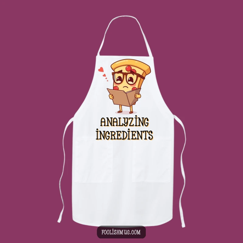 Funny Confused Pizza Specs Apron - Cook with Humor and Relatable Indecision