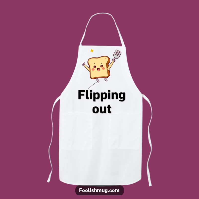 Funny Flying Toast Apron: Spatula Chef Fun, Hilarious Cooking Kitchen Gift