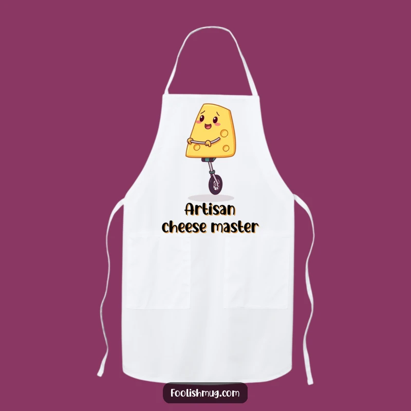 Funny Cheese Unicycle Apron: Cook with Culinary Balance