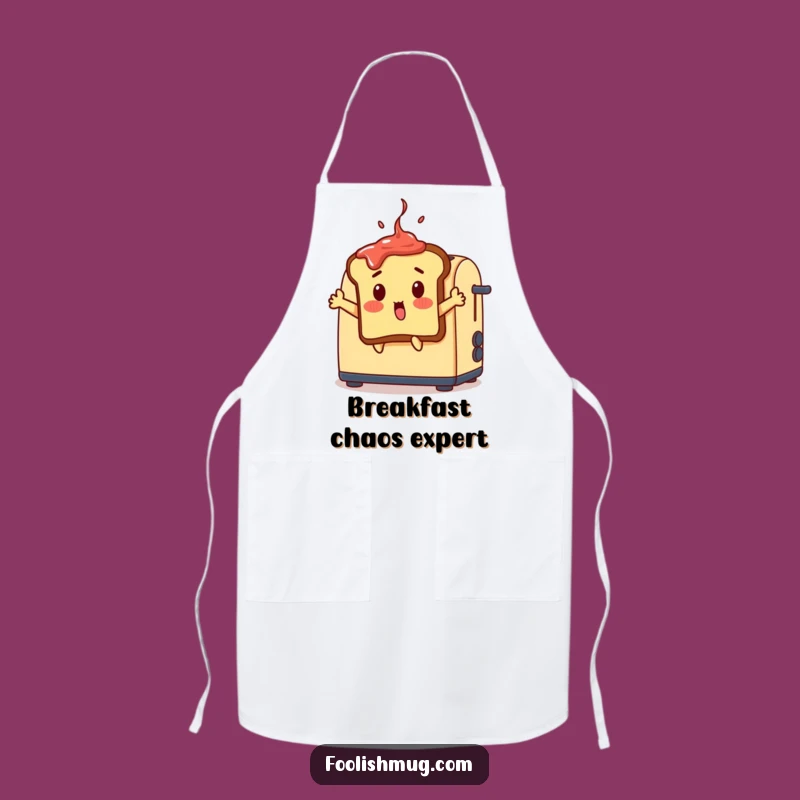 Funny Surprised Toast Apron - Kitchen Fun for Breakfast Enthusiasts