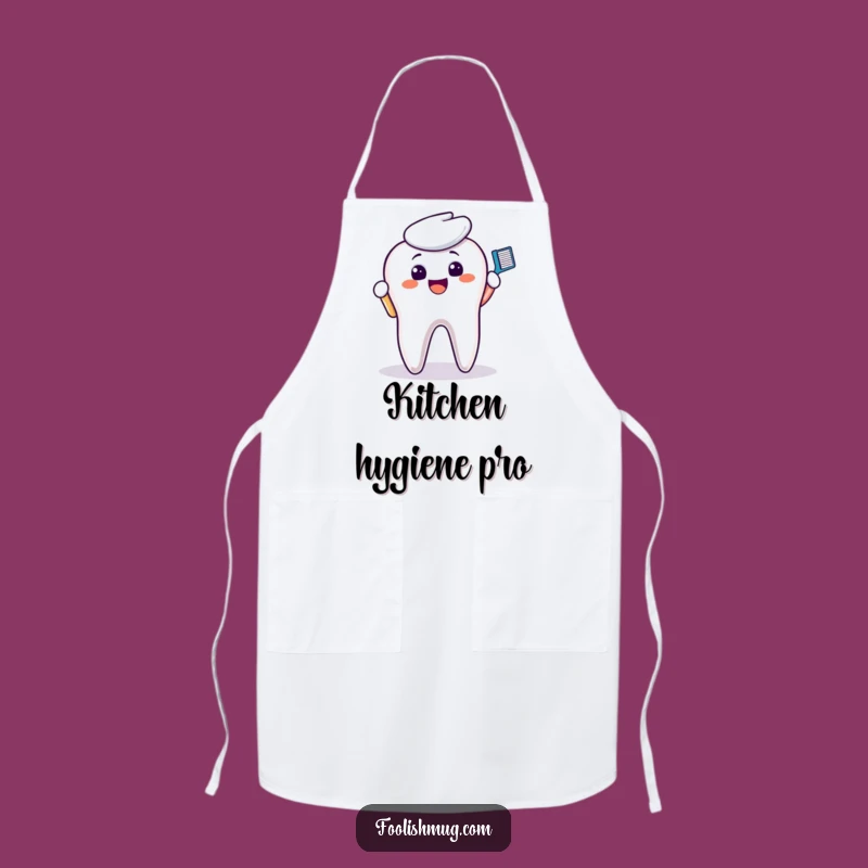 Funny Toothbrush Apron: Kitchen Clean Up, Dental Chef, Perfect Cooking Gift