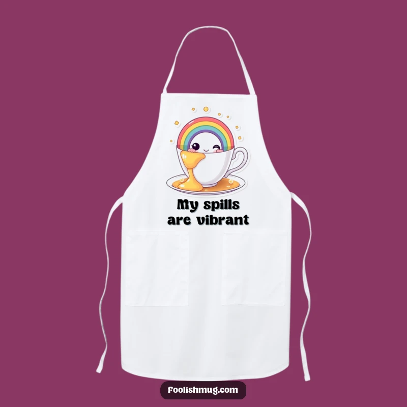 Funny Rainbow Teacup Apron - Cook and Create with Colorful Flair