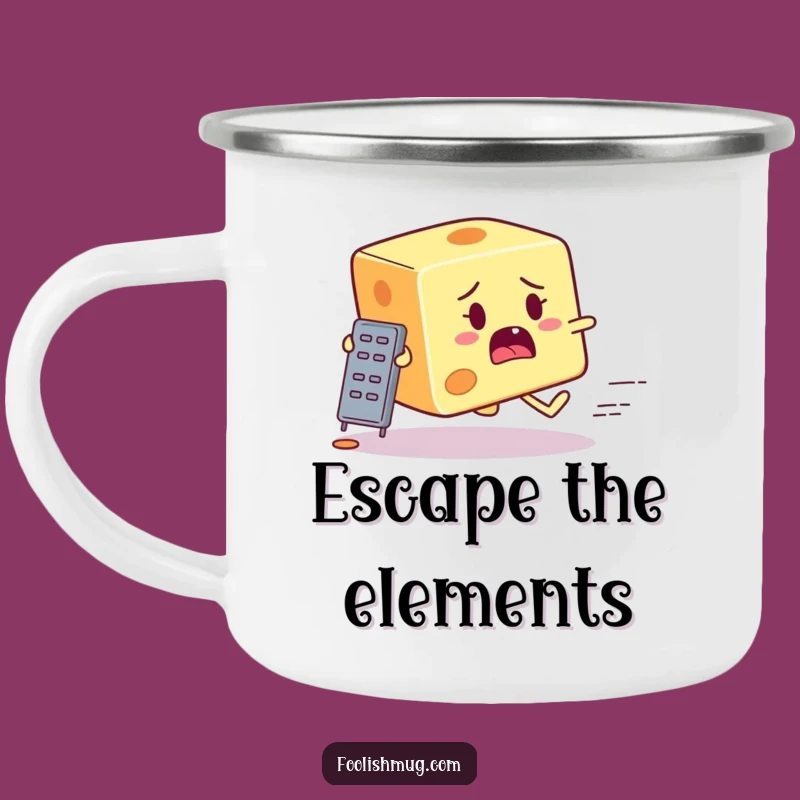 Funny Cheese Grater Chase Camping Mug: Durable Cartoon Character Outdoor Foodie Gift!