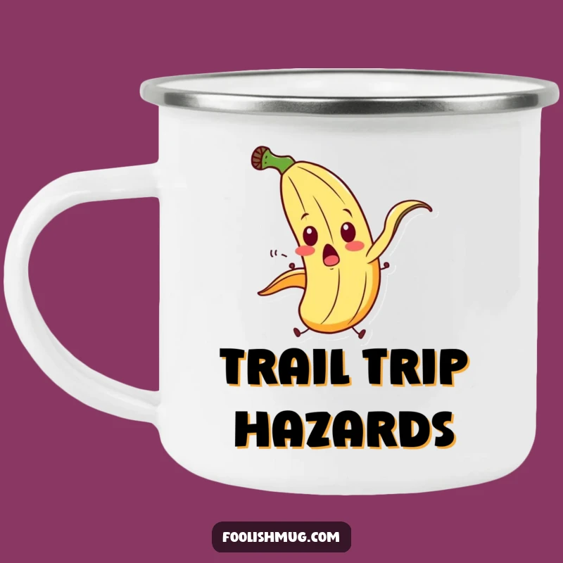 Funny Banana Slip Camping Mug: Durable Cartoon Character Outdoor Fun & Gift!