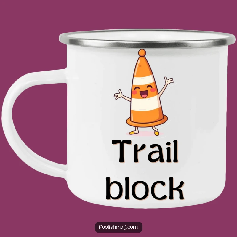 Funny Dancing Traffic Cone Camping Mug: Hilarious Outdoor Dance