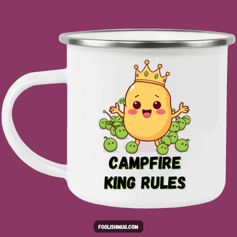 Funny Potato King Camping Mug: Durable Cartoon Character Outdoor Royal Gift!