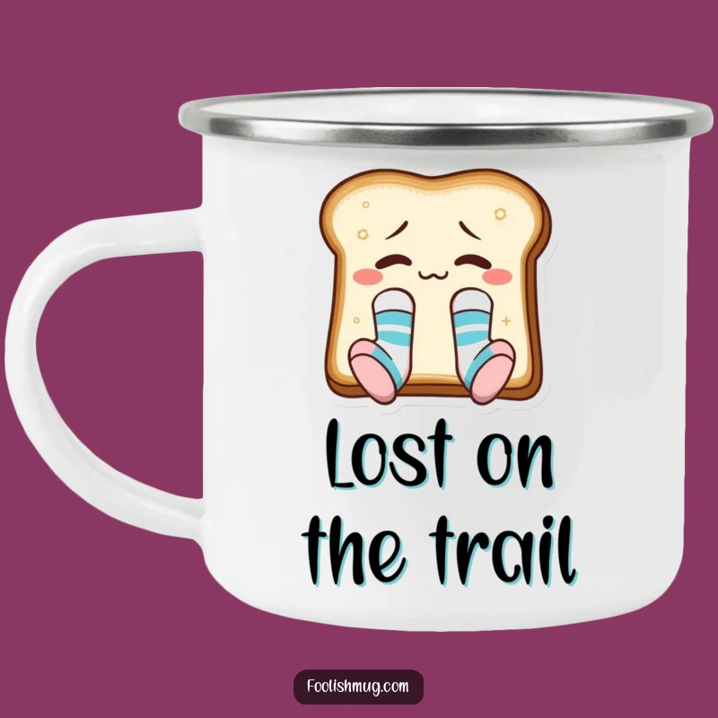 Funny Toast Mismatched Socks Camping Mug, Durable and Humorous Outdoor Drinkware