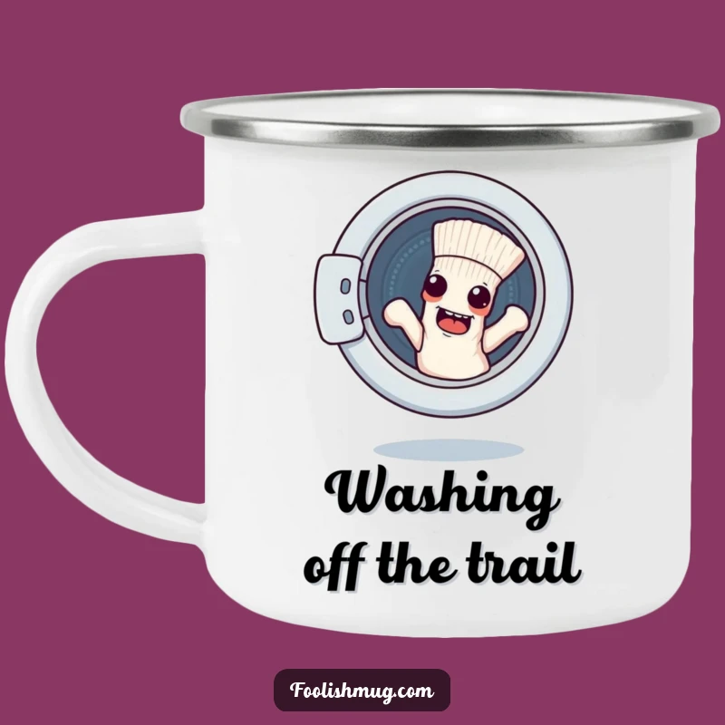 Durable Funny Escape Sock Washing Machine Camping Mug - Laundry Day Humor On the Go