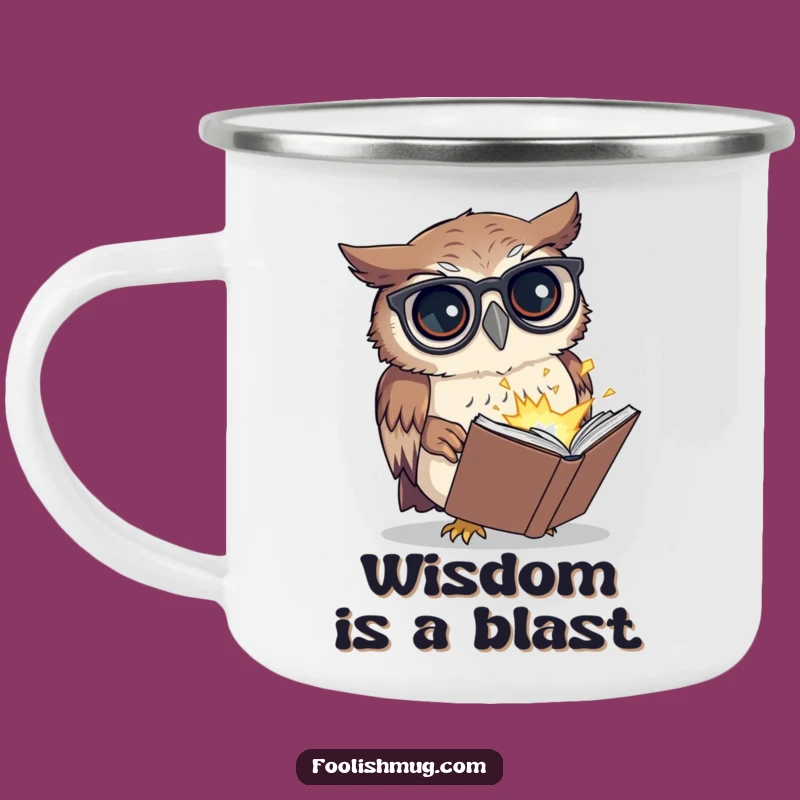 Funny Owl Camping Mug: Hilarious Exploding Book Design for Adventurous Funny Gifts!