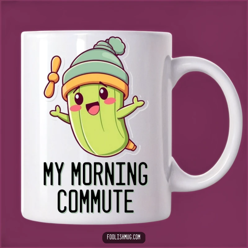 Funny Pickle Flying Crookedly Mug: Hilarious Adventure for Your Morning