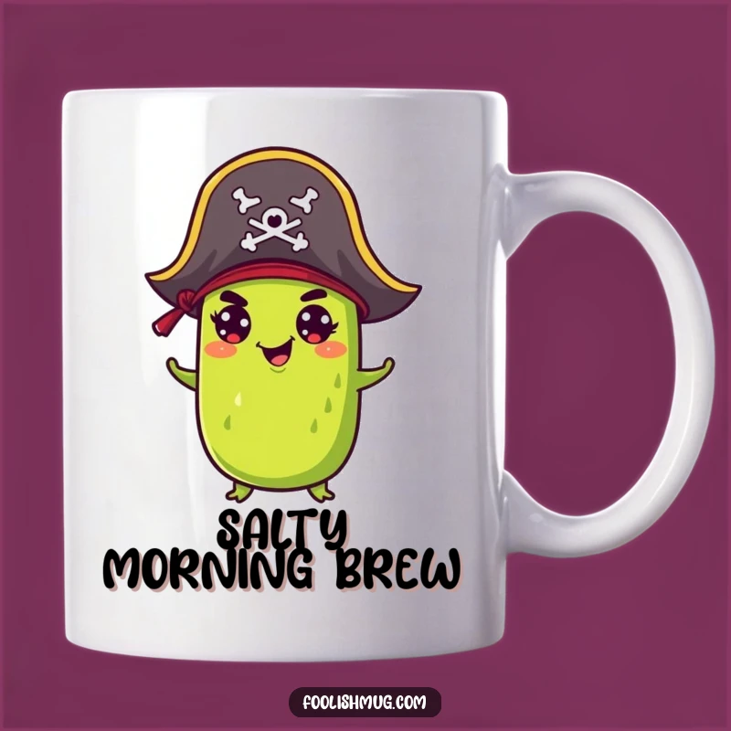 Funny Pickle Pirate Mug: Salty Humor & Adventure, a Perfect Funny Gift