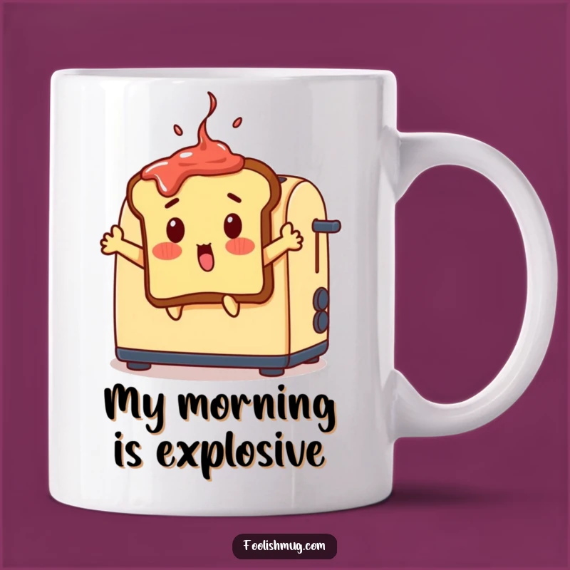 Funny Surprised Toast Mug - Hilarious Breakfast Gift for Toast Lovers