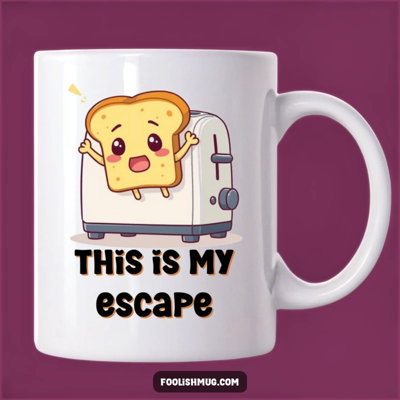 Funny Toast Leap Mug: A Hilarious Breakfast Surprise Gift for Bread Lovers!