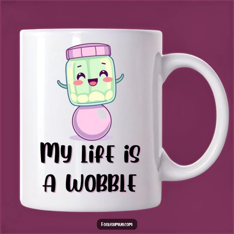Funny Wobbly Jelly Jar Mug: Hilarious Balance Act for Your Morning Brew