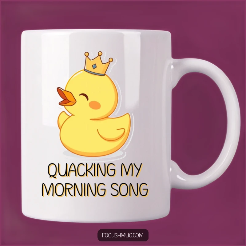 Funny Singing Duck Mug, Royal Crooner Gift for Bath Time Fun