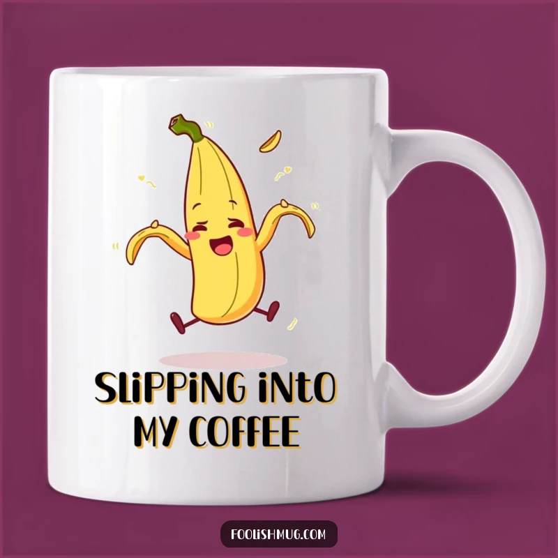 Funny Slipping Peel Mug: Comedic Juggling Gag Gift for Slapstick Lovers