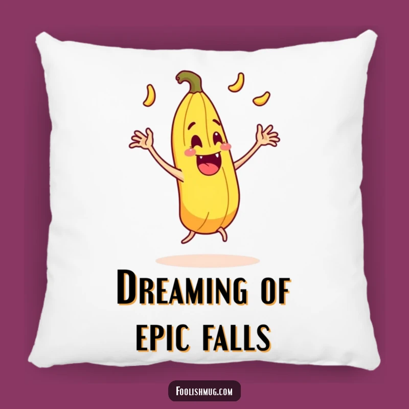 Funny Juggling Banana Peel Slipping Pillow Comedic Comfort for Your Couch