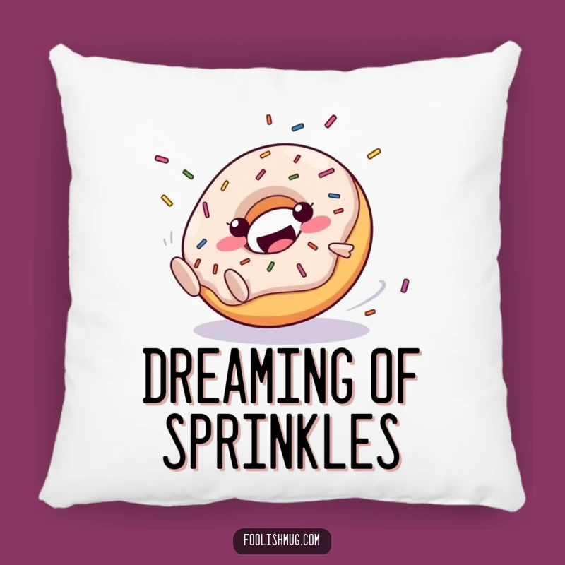 Funny Clumsy Donut Pillow: Cozy Up with Happy Sprinkle Fun!