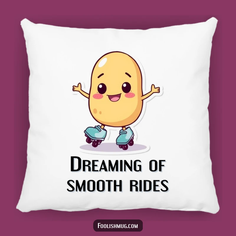 Funny Potato Roller Skater Pillow: Comfy Wobbly Spud Cushion, Hilarious Funny Gift!