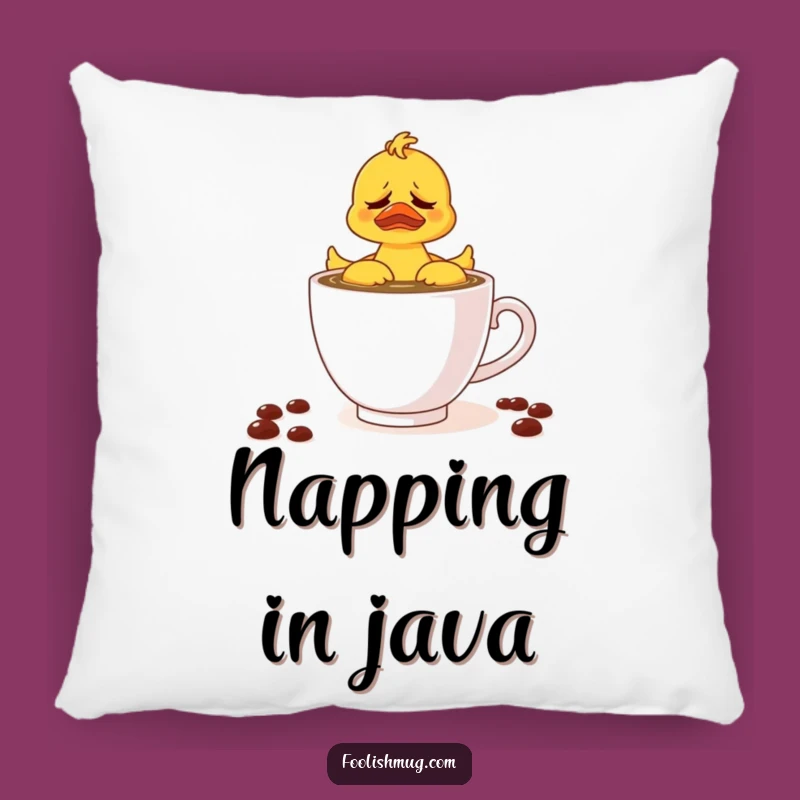 Funny Rubber Ducky Coffee Teacup Pillow: Cozy Up with Morning Giggles