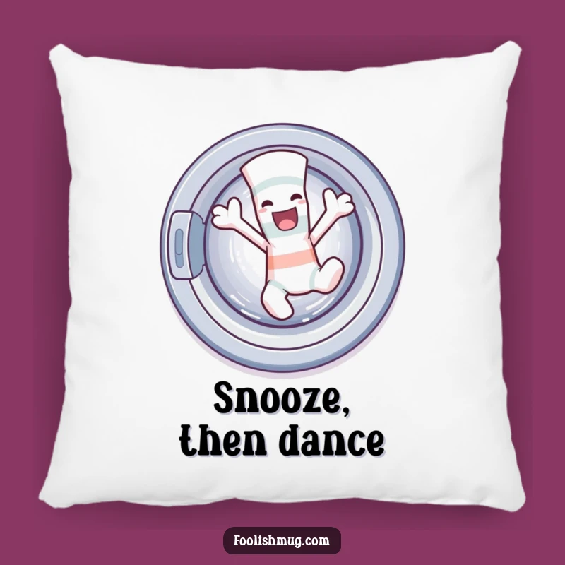Funny Sock Escape Pillow: Soft Cartoon Character Comfort & Laundry Humor Accent!