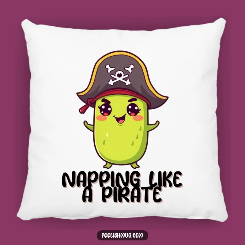 Funny Pickle Pirate Pillow: Cuddle with Humor, a Cozy Funny Gift