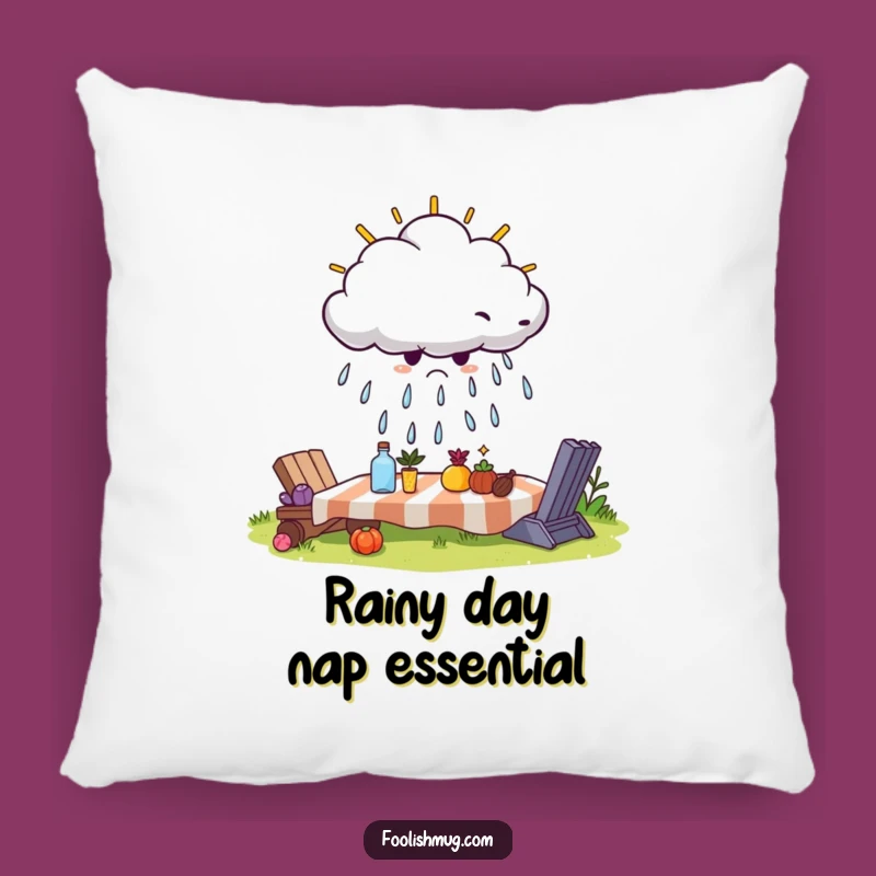 Funny Grumpy Cloud Pillow: Snuggle Up with Your Inner Storm