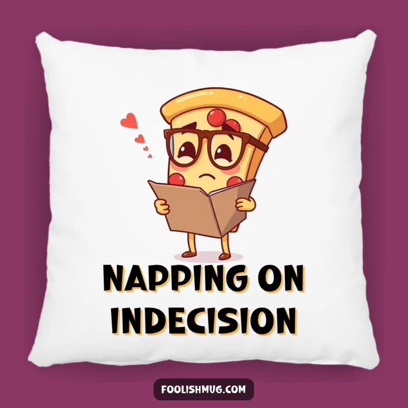 Soft Funny Confused Pizza Specs Pillow - Add Humorous Comfort to Your Couch