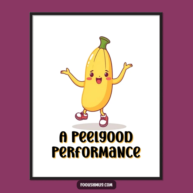 Funny Banana Peel Dancing Digital Art: Bring Slippery Fun Home