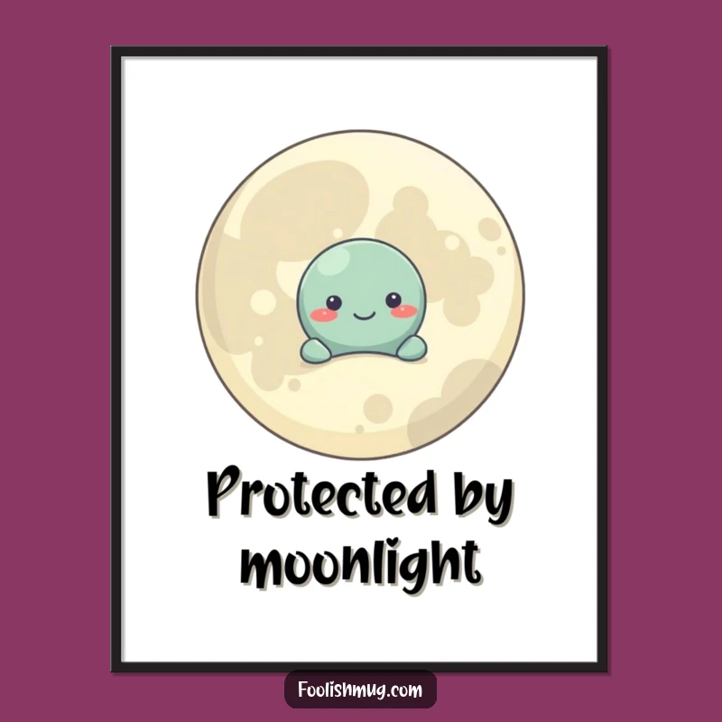 Funny Shy Planet Digital Art: Instant Cosmic Charm, Cute Decor, Perfect Gift