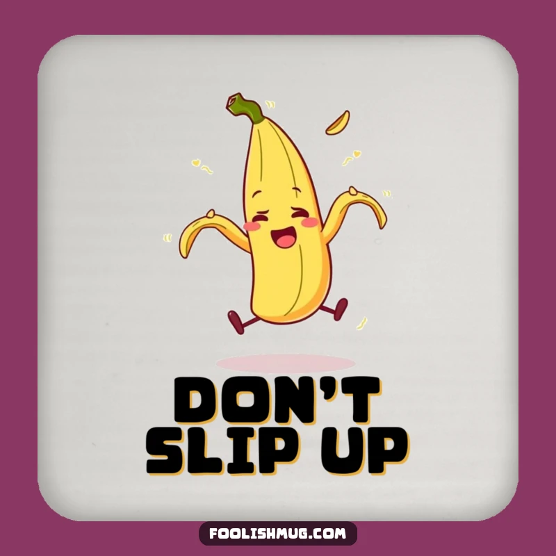 Funny Banana Peel Slip Coaster: Protect Surfaces with Comedy, a Quirky Funny Gift