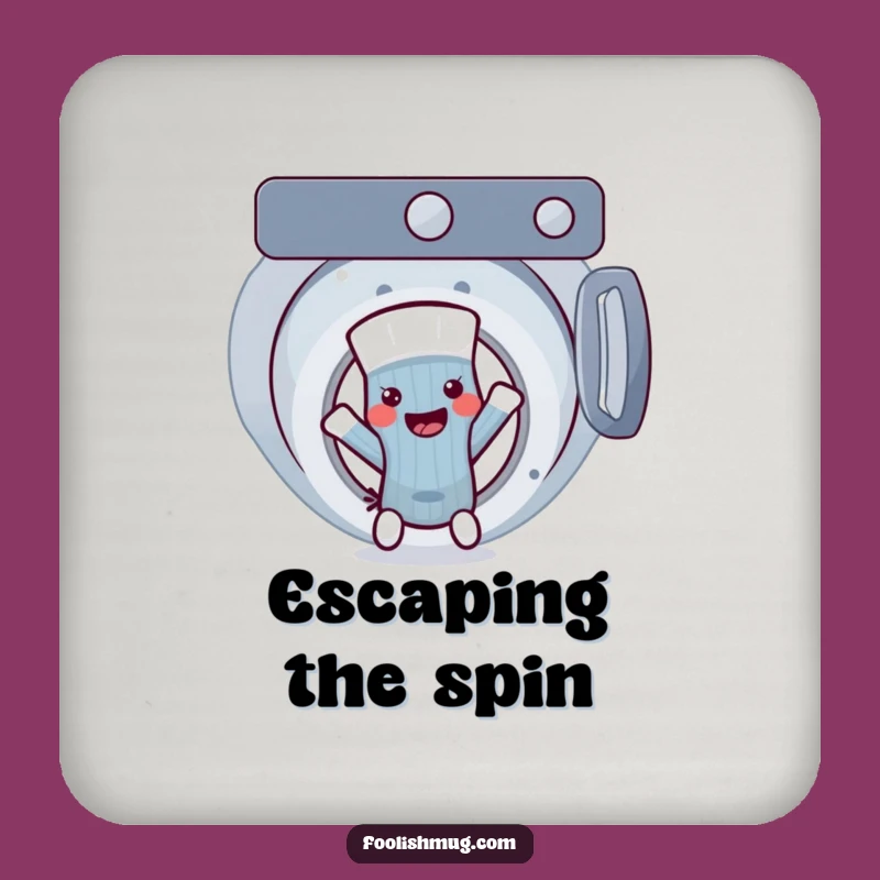 Funny Sock's Laundry Limbo Coaster: Protect Surfaces with Humor, a Quirky Funny Gift