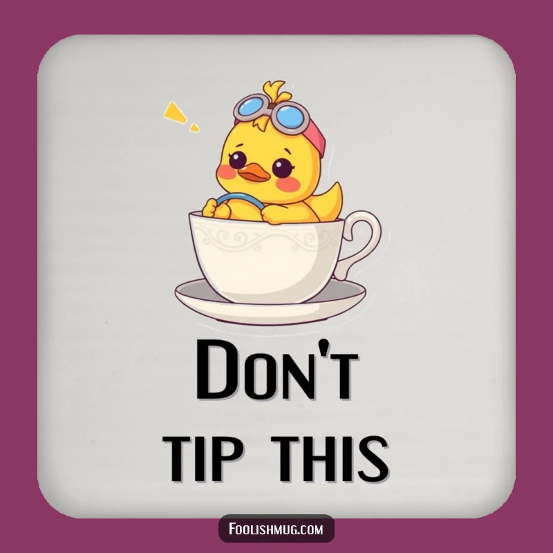 Funny Duck Teacup Coaster Set: Whimsical Decor for Your Table!