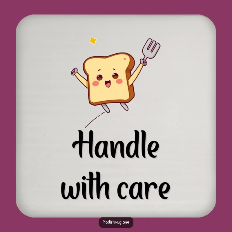 Funny Flying Toast Coaster: Spatula Protection, Hilarious Tabletop Decor Gift