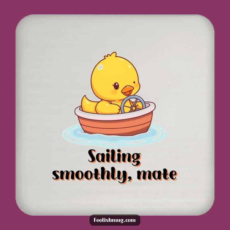 Funny Rubber Ducky Bathtub Boat Coaster - Protect Surfaces with Humor!