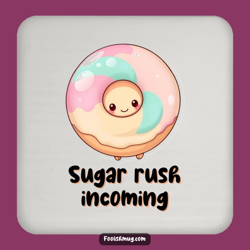 Funny Shy Donut Coaster Set, Protect Surfaces with Sweet Humor