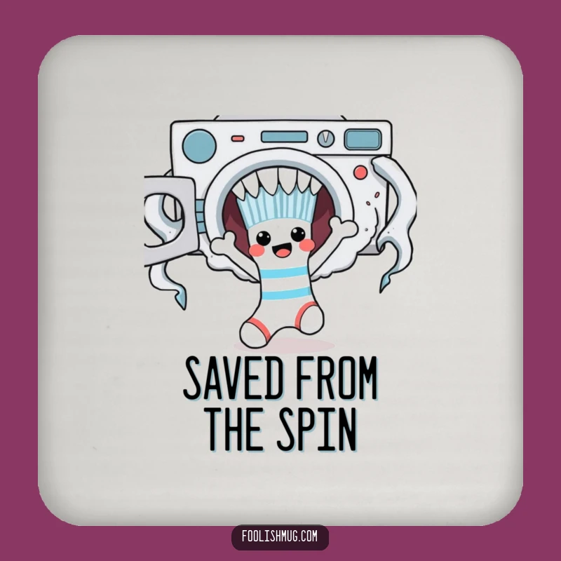 Funny Sock Monster Escape Coaster - Protect Surfaces with Humor!