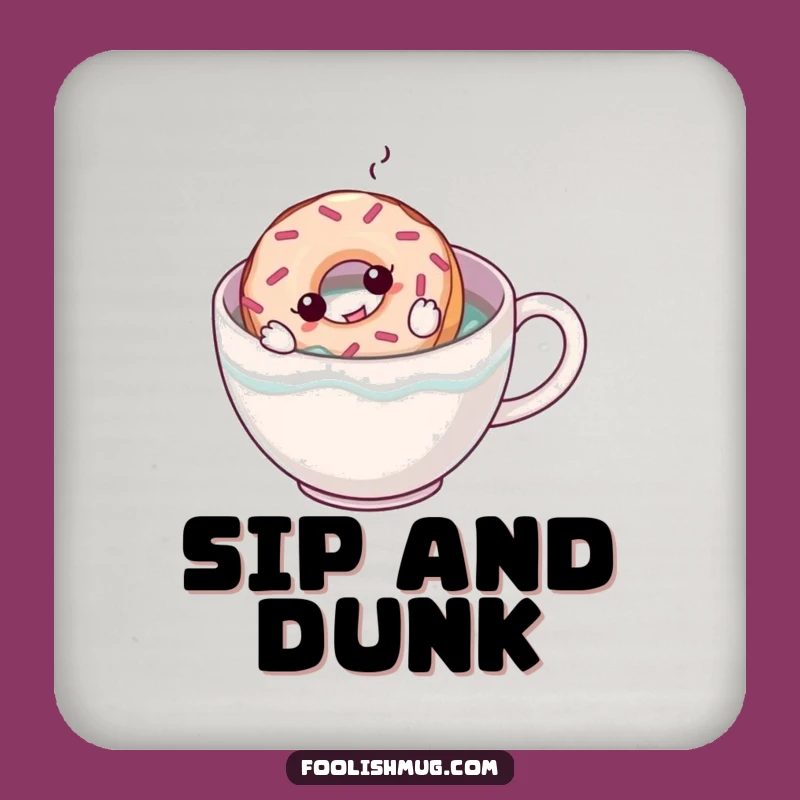 Funny Donut Coffee Coaster: Protect Surfaces with This Hilarious Breakfast Decor!