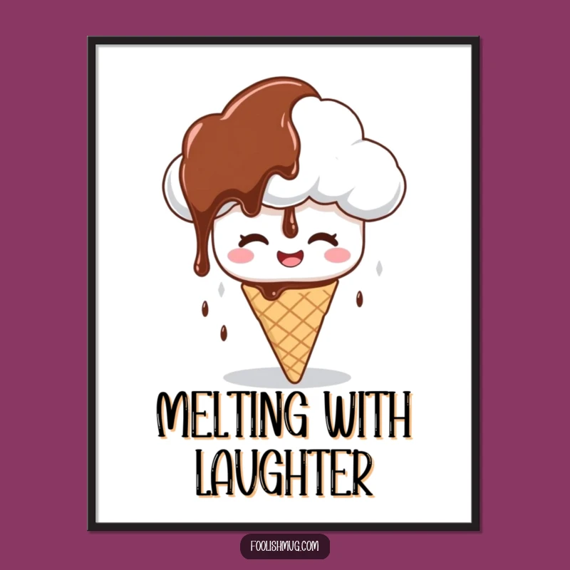 Funny Syrup Cloud Poster: Dessert Drama Wall Art for Laughs & Funny Gifts!