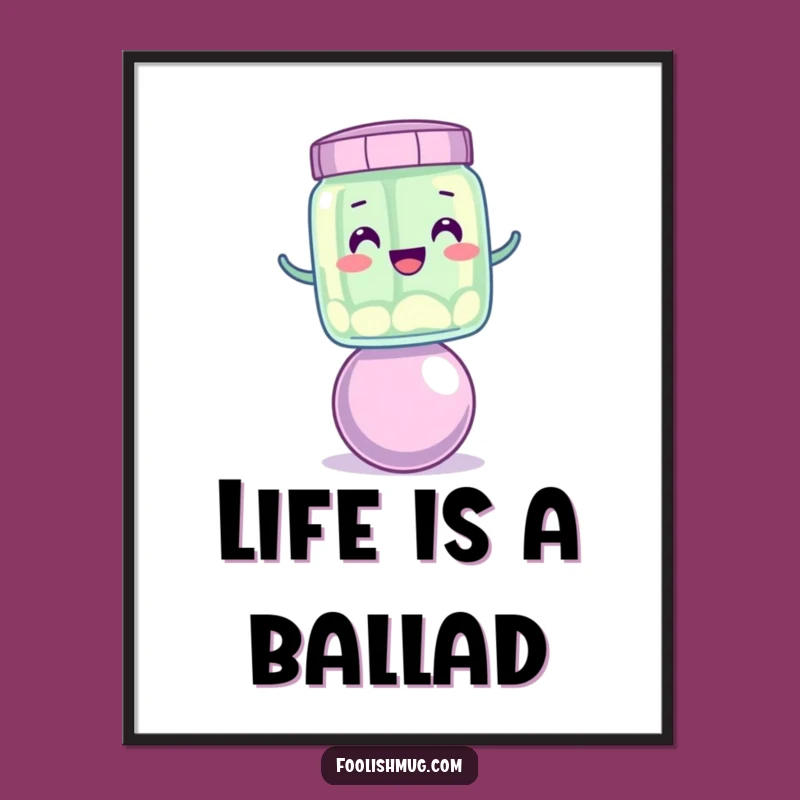 Funny Wobbly Jelly Jar Poster: Add a Hilarious Wobble to Your Walls