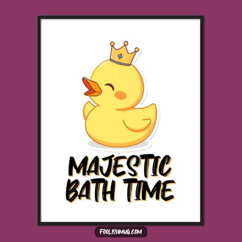 Funny Singing Duck Poster, Royal Wall Art for a Humorous Home