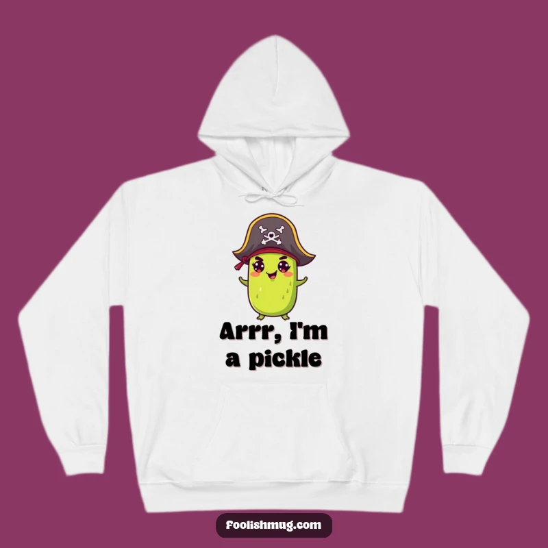Cozy Funny Pickle Pirate Hoodie: Stay Warm with Swashbuckling Style, a Funny Gift
