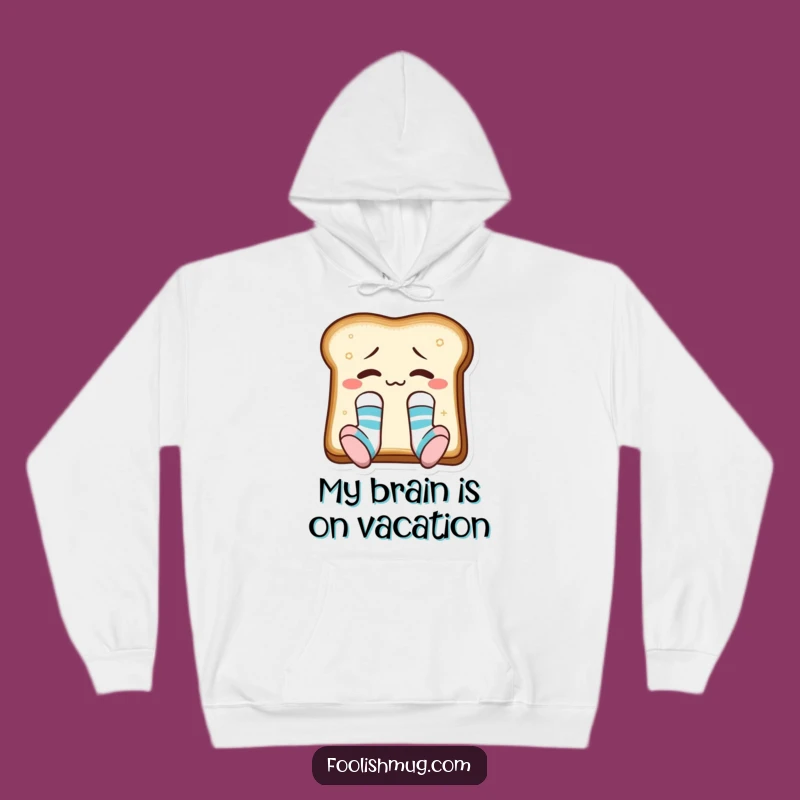 Cozy Funny Toast Mismatched Socks Hoodie, Warm and Humorous Winter Apparel