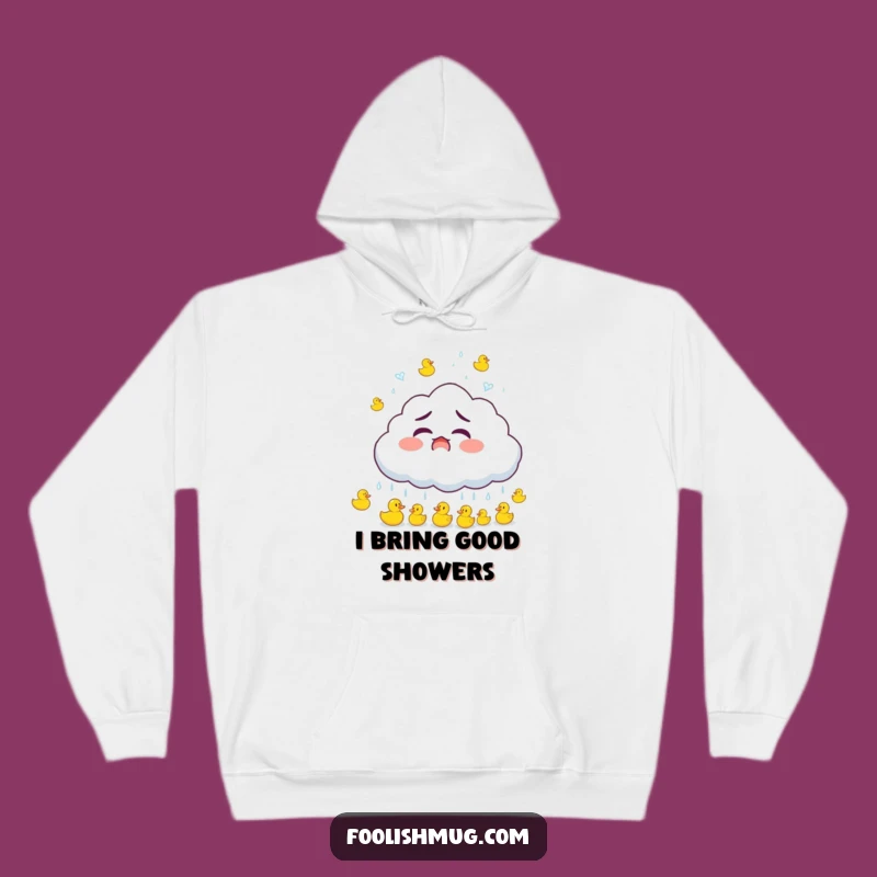 Funny Cloud Raining Ducks Hoodie: Cozy and Whimsical Gag Gift for Cozy Days