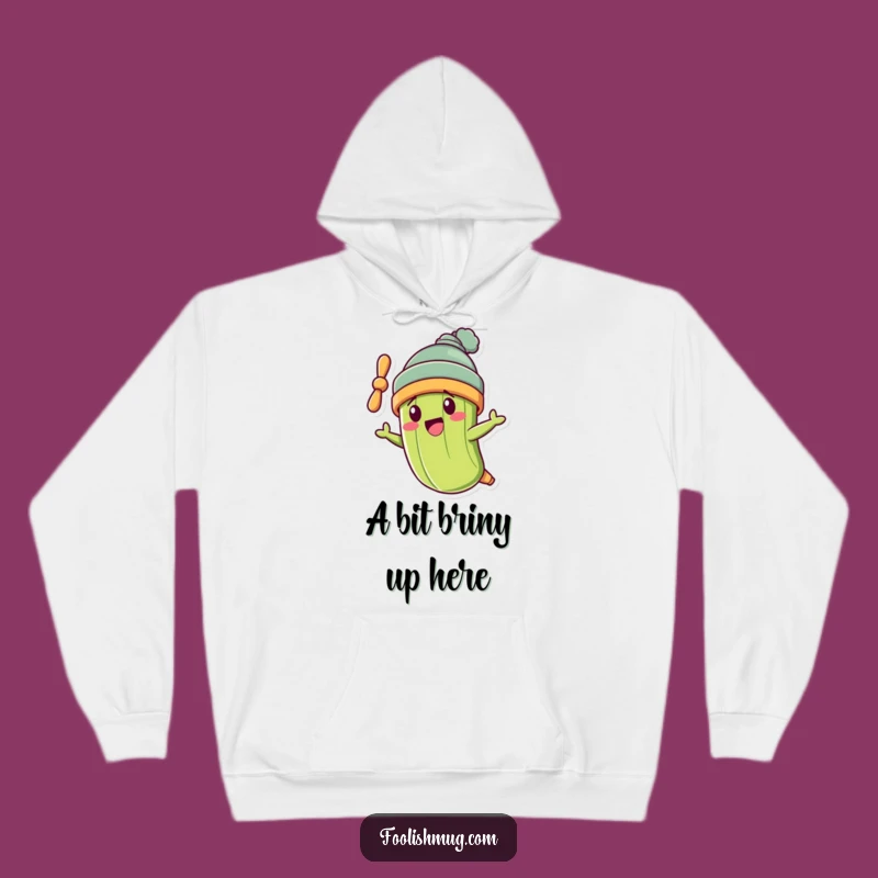 Funny Pickle Flying Crookedly Hoodie: Cozy Up with Comedic Flight