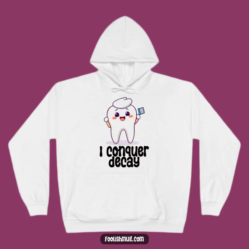 Funny Toothbrush Hoodie: Cozy Cleanliness, Dental Warrior, Perfect Gift