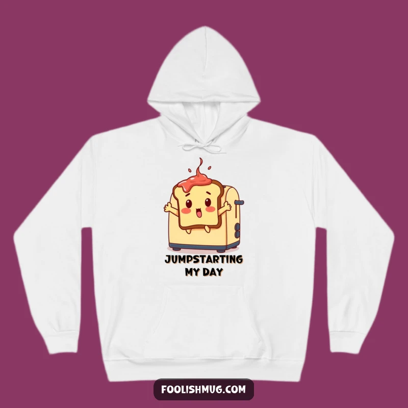 Funny Surprised Toast Hoodie - Cozy Gift for Breakfast Lovers