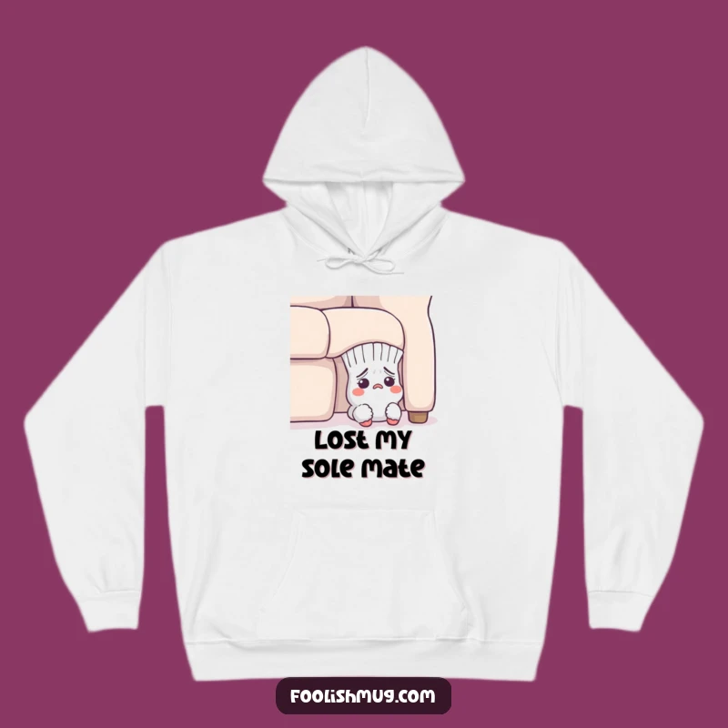 Funny Lost Sock Hoodie - Cozy Flustered Character Apparel, Perfect Present!