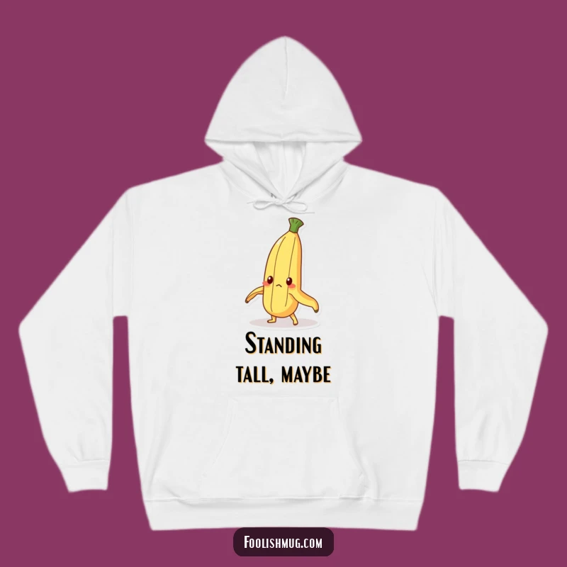 Funny Determined Banana Hoodie: Stay Upright in Cozy Humor!