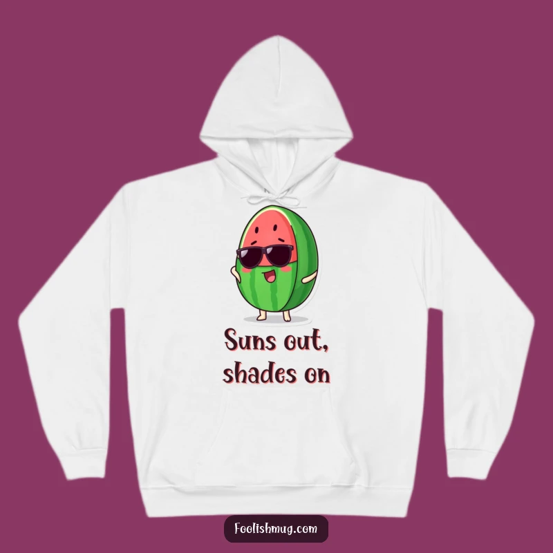 Funny Watermelon Hoodie - Cozy Cool Sunglasses Party Wear Gift